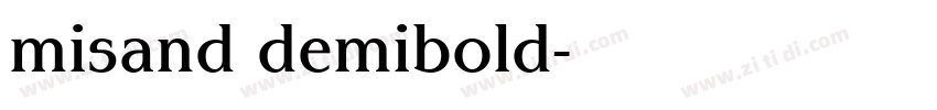 misand demibold字体转换
